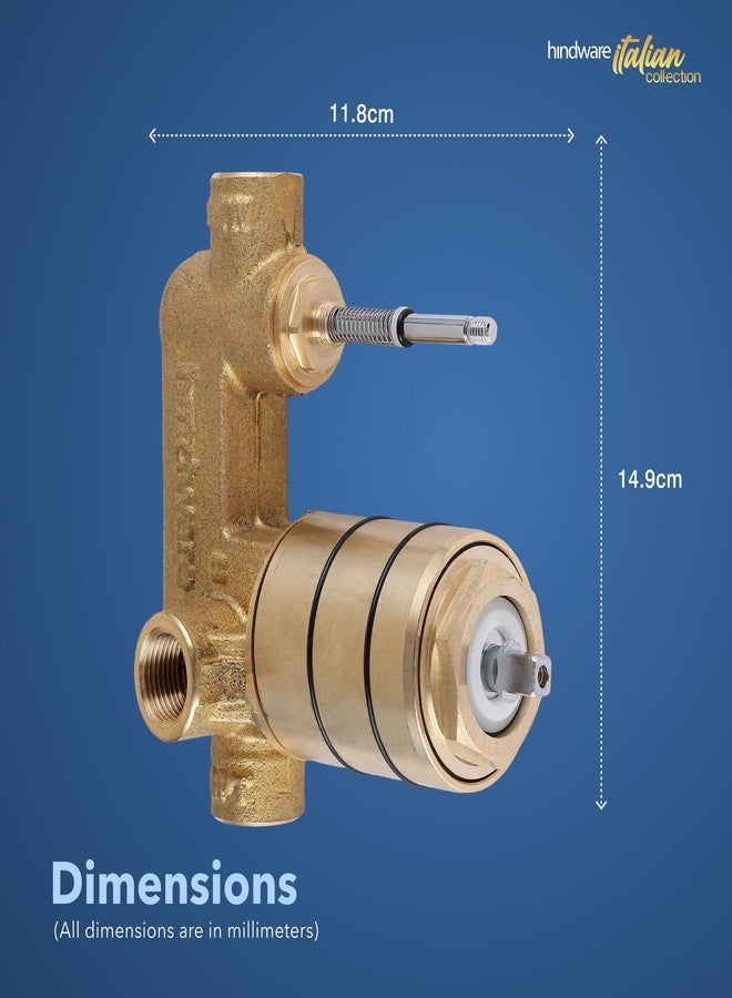 Hindware body of High Flow Single Lever Concealed Mixer & Diverter for Bath and Shower System w/o sleeve | Made of Brass | 12-year Warranty - Image 5